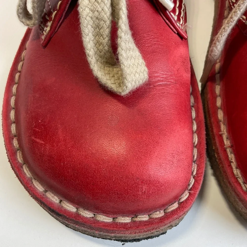 Duckfeet Fyn Red Leather Derby Lace Up Shoes Danish Design Women EU 37